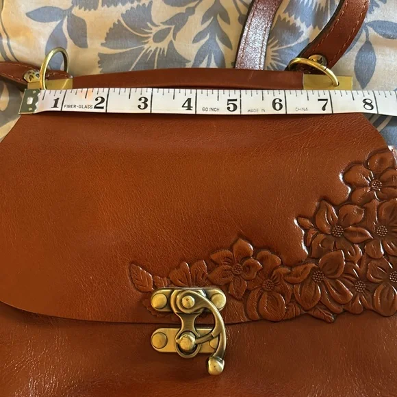 Patricia Nash Veneto Leather Crossbody with Tooled Front Flap Design - Picture 16 of 16